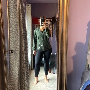 Calvin Klein olive zip up hoodie